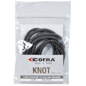 Κορδόνια παπουτσιών Cofra black-grey 130εκ.