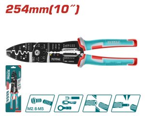 Total THT15101 Πρέσα Ακροδεκτών Διατομής 0.5-6mm² με Απογυμνωτή (Μήκος 250mm)