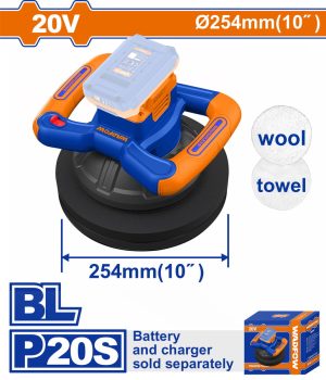 Wadfow WHL35254 Αλοιφαδόρος Μπαταρίας Li-ion 20V / 254mm Χωρίς Μπαταρία & Φορτιστή