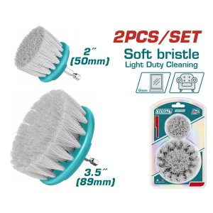 Total TACS3235 Σετ Βουρτσες Καθαρισμου Δραπανου 2 Τεμαχίων 1/4" - Φ-50 & Φ-90mm Μαλακες