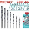 Total TACSD0085 Σετ 8 Τρυπάνια για Μέταλλο HSS DIN4341