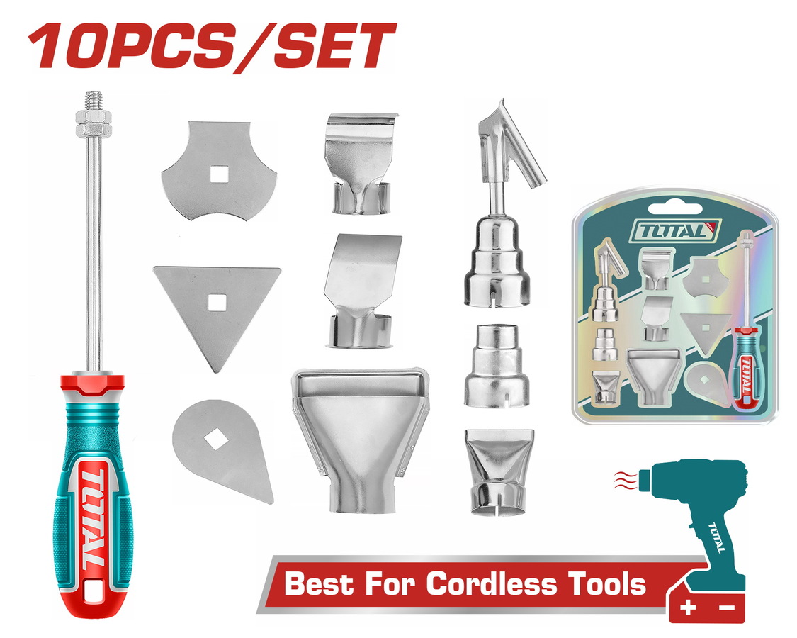 Total TBA1011 Σετ Εξαρτηματων Πιστολια Θερμου Αερα 10 Τεμάχια