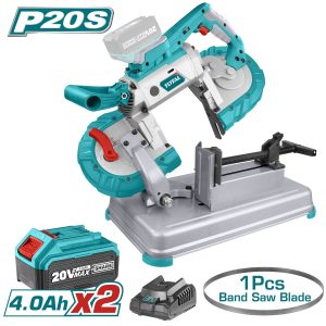 Total TBSLI201272 Πριονοκορδέλα Μετάλλου Μπαταρίας Li-ion 20V / 4Ah / 2 Μπαταρίες