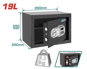 Total TESF2501 Χρηματοκιβώτιο με Ψηφιακό Κλείδωμα και Κλειδί 19Lit