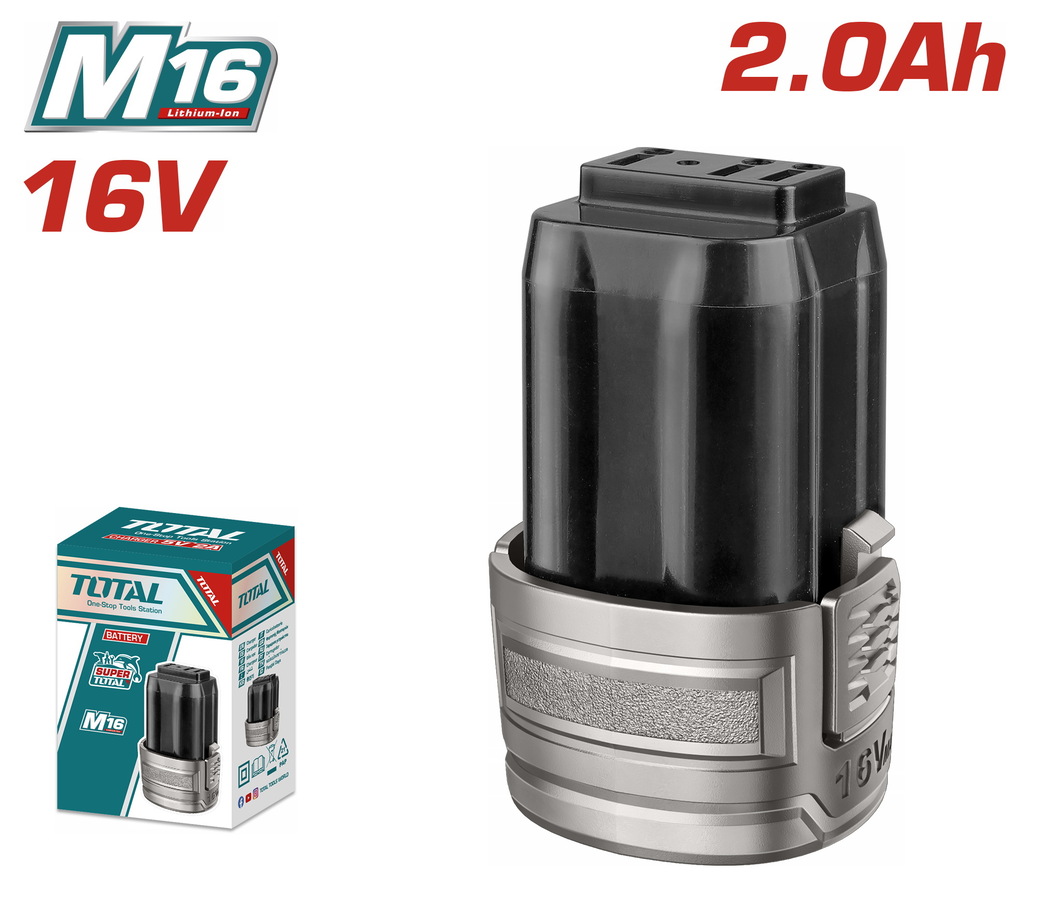 Total TFBLI1620 Μπαταρία Εργαλείου Λιθίου 16V με Χωρητικότητα 2Ah