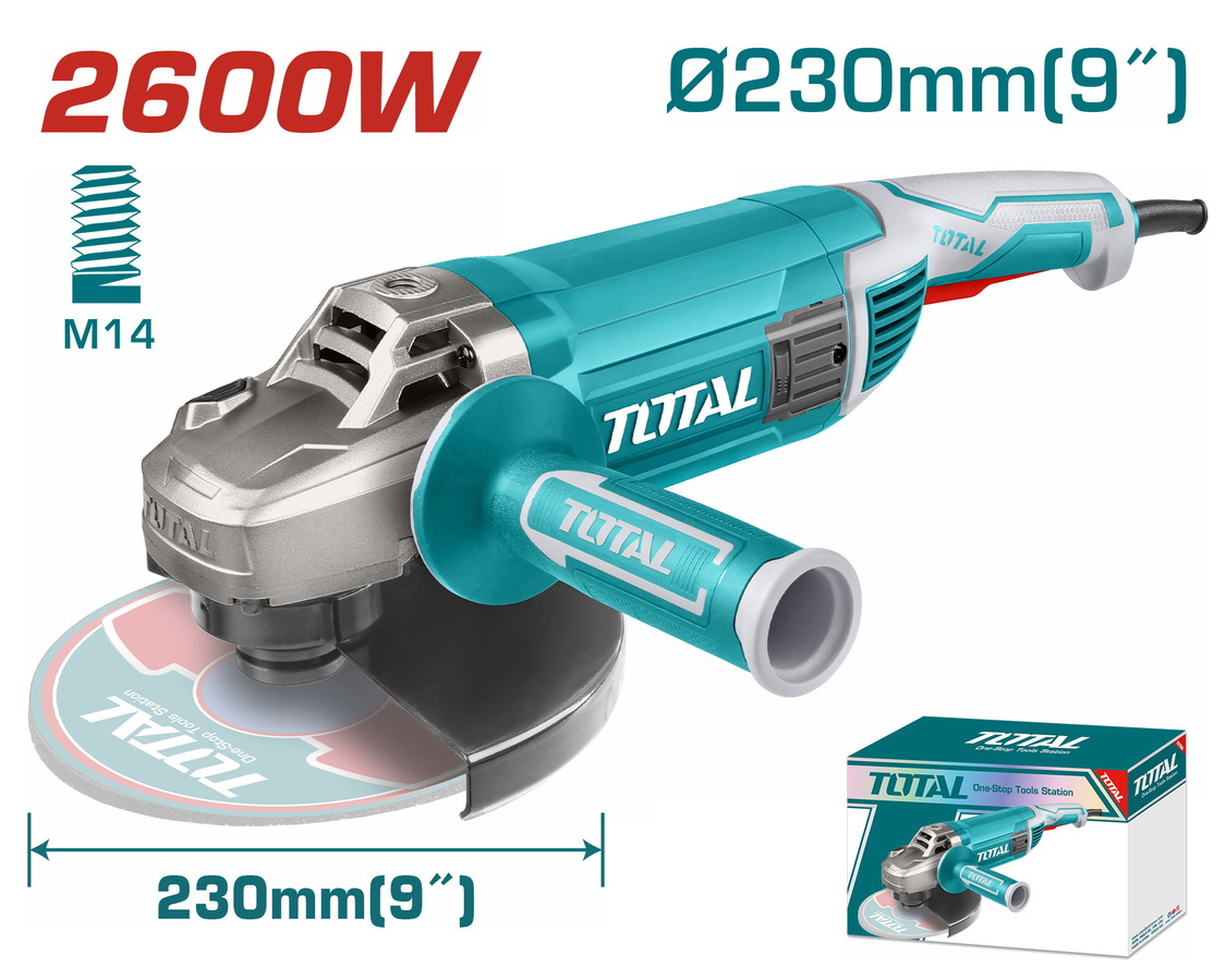 Total TG1262306 Γωνιακός Λειαντήρας 2.600W - 230mm