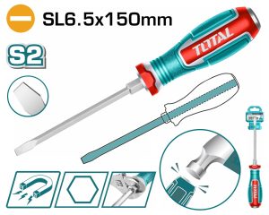 Total TGTSL6150 Χτυπητό Μαγνητικό Κατσαβίδι Μακρύ Ίσιο Μεγέθους SL6.5 X 150mm