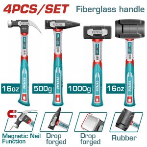 Total THCH6004 Σετ Σφυριών 4 Τεμαχίων