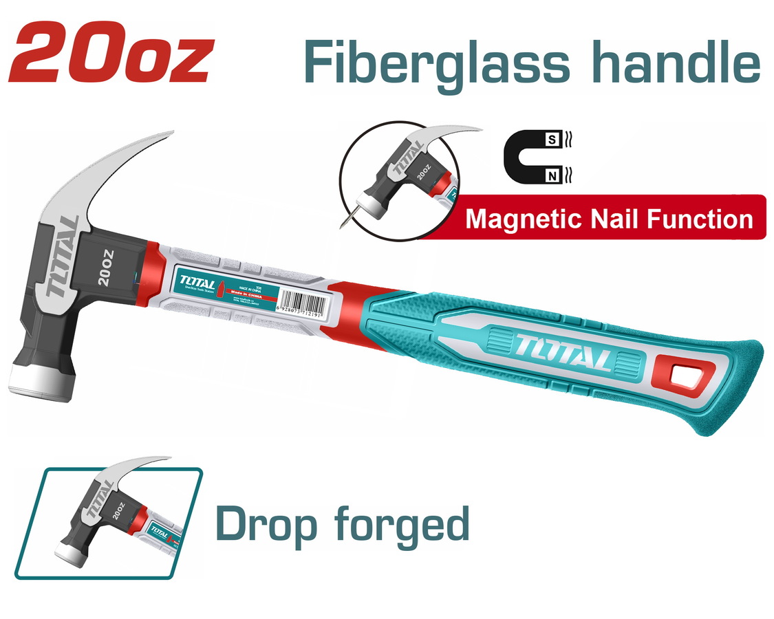 Total THCH61020 Σφυρι Προκοβγαλτης Πλαστική Λαβή 20oz / 560gr Γαλλικού τύπου