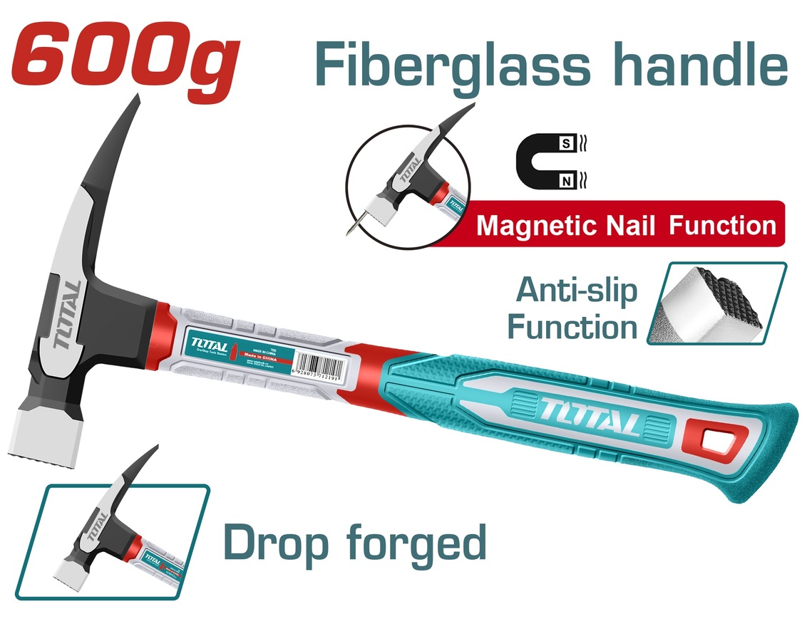 Total THCH61060 Σφυρί Σκεπατζήδων Πλαστική Λαβή 600gr