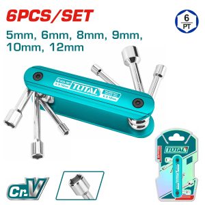 Total THFND061 Σετ Καρυδάκια Εξάγωνα 5-12mm 6 τεμαχίων