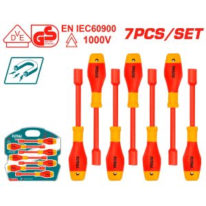 Total THKISD0701 Σετ 7 Κατσαβίδια Ηλεκτρολόγου VDE 1000V με 7 Εναλλασσόμενες Μύτες