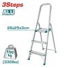 Total THLAD06031 Σκάλα Αλουμινίου με 3 Σκαλοπάτια