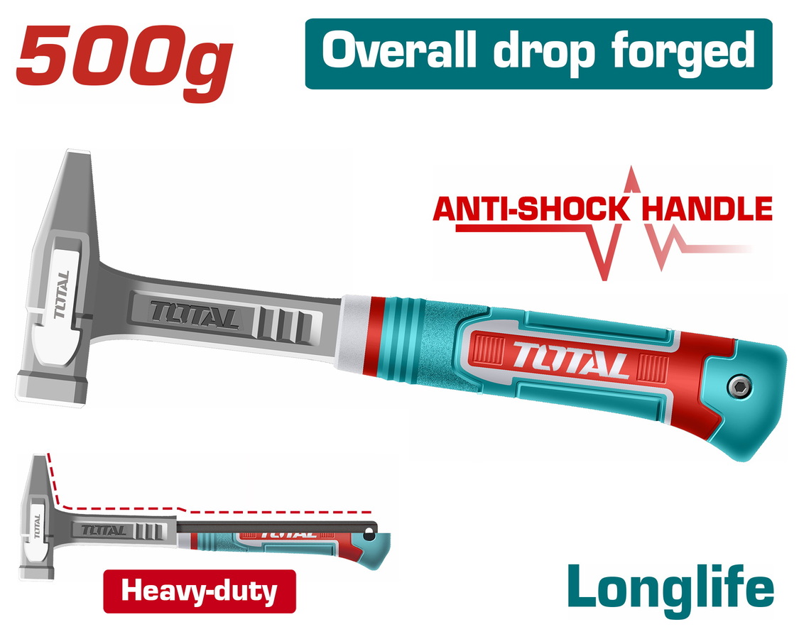 Total THMH62500L Σφυρί Μηχανικού Πλαστική Λαβή 500gr