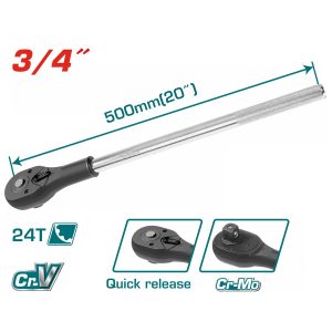 Total THT106346 Καστάνια 24 Δοντιών με Καρέ 3/4"