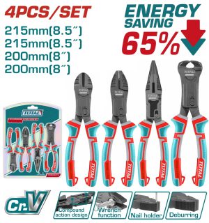 Total THT2CK241S Σετ Εργαλείων Χειρός 4 Τεμάχια Σύνθετης Λειτουργίας