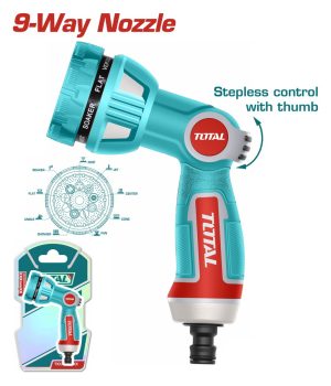 Total THWSG6091 Πιστόλι Πλαστικό Με 9 Μοτίβα Ψεκασμού