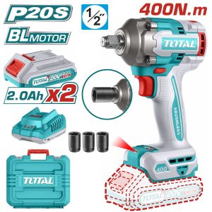 Total TIWLI2040E Μπουλονόκλειδο Μπαταρίας Li-ion 20V / 2Ah / 400Nm / 2 Μπαταρίες