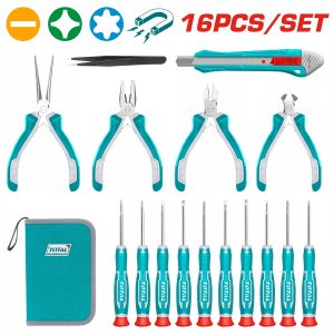 Total TKTTSK0162 Κασετίνα Εργαλείων Ηλεκτρονικών 16 Τεμαχίων