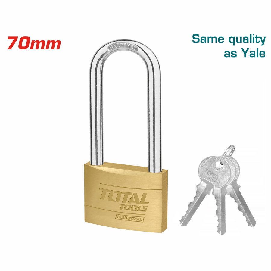 Total TLK32702L Μπρούτζινο Λουκέτο Μακρύλαιμο με Κλειδί 70mm