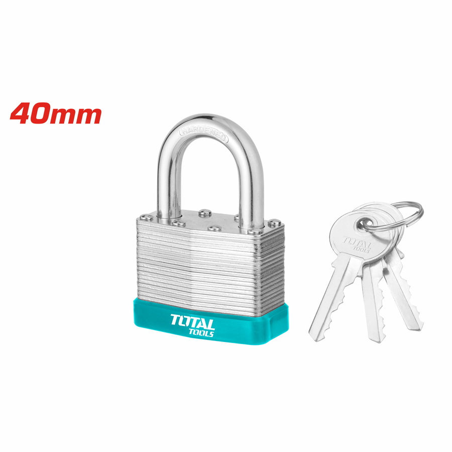 Total TLPK36401 Ατσάλινο Λουκέτο Πέταλο με Κλειδί 40mm