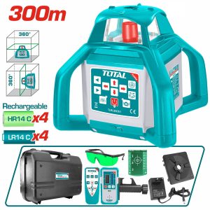 Total TLRL30051 Αυτορυθμιζόμενο Περιστροφικό Αλφάδι Laser Πράσινης Δέσμης με Εύρος Εργασίας 50m