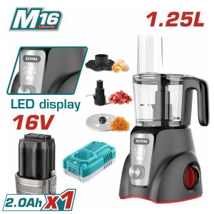 Total TMG027K Μπλέντερ -Πολυκόπτης Multi Li-ion 16V / 1.25Lit / 2Ah / 1 Μπαταρία