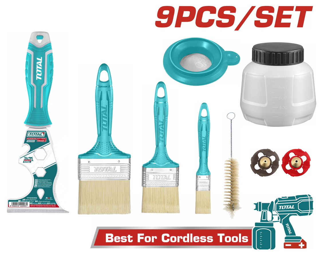 Total TMGF0702 Σετ Βαφής Κατάλληλο Για TSGLI2003 9 Τεμάχια