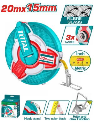 Total TMTF18206 Μετροταινία 20m Fibreglass