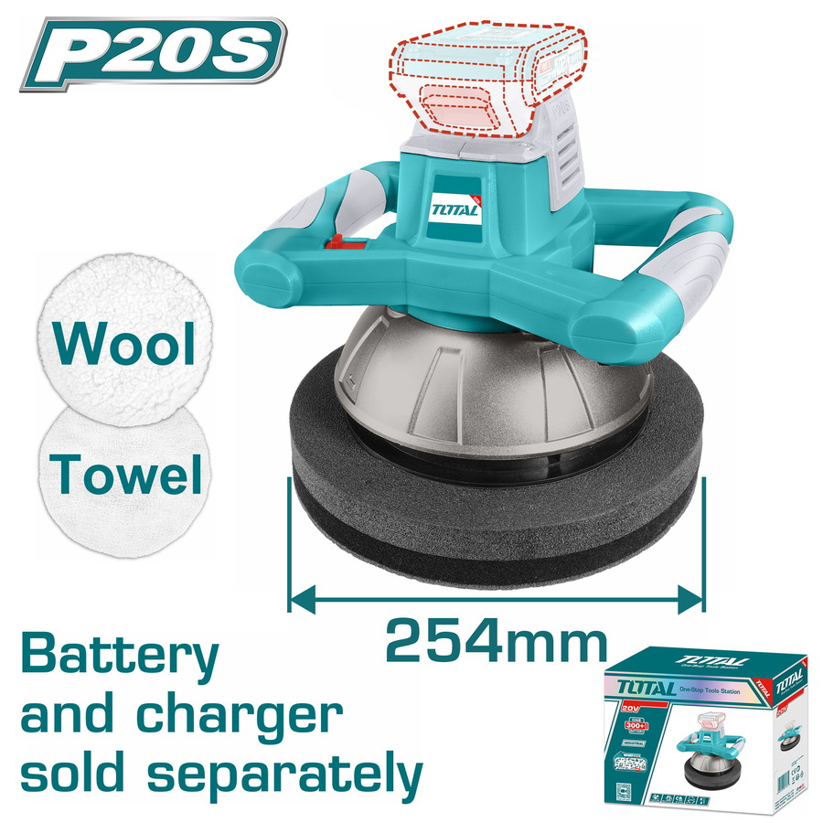 Total TOPLI2001 Αλοιφαδόρος Μπαταρίας Li-ion 20V Χωρίς Μπαταρία & Φορτιστή