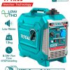 Total TP515006 Αθόρυβη Γεννήτρια Βαλιτσάκι Inverter Βενζίνης Τετράχρονη με Χειροκίνητη Μίζα και Μέγιστη Ισχύ 1.5kVA 1.100W Total TP515006 Αθόρυβη Γεννήτρια Βαλιτσάκι Inverter Βενζίνης Τετράχρονη με Χειροκίνητη Μίζα και Μέγιστη Ισχύ 1.5kVA 1.100W