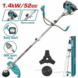 Total TP5524421 Θαμνοκοπτικό Βενζίνης 52cc Με Διαιρούμενο Μπαστούνι