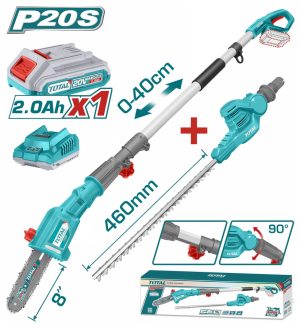 Total TPTS201681 Πολυμηχάνημα Κήπου Μπαταρίας με Κονταροπρίονο και Μπορντουροψάλιδο Li-ion 20V / 2Ah / 1 Μπαταρία
