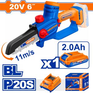 Wadfow WCLP562E Σετ Κλαδευτικό Αλυσοπρίονο Μπαταρίας Li-ion 20V / 6" / 2Ah / 1 Μπαταρία Brushless MotorWadfow WCLP562E Σετ Κλαδευτικό Αλυσοπρίονο Μπαταρίας Li-ion 20V / 6" / 2Ah / 1 Μπαταρία Brushless Motor