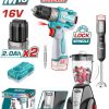 Total TOSLI240868E Σετ Δραπανοκατσάβιδο 60Nm & Blender Χειρός & Blender Βάσης Μπαταρίας Li-ion 16V / 2Ah / 2 Μπαταρίες Total TOSLI240868E Σετ Δραπανοκατσάβιδο 60Nm & Blender Χειρός & Blender Βάσης Μπαταρίας Li-ion 16V / 2Ah / 2 Μπαταρίες