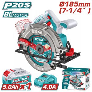 Total TSLI18513E Σετ Δισκοπρίονο Μπαταρίας Φ-185mm Li-ion 20V / 5Ah / 1 Μπαταρία Brushless Motor