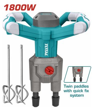 Total TD616006 Ηλεκτρικός Διπλός Αναδευτήρας με Εξάρτημα Ανάδευσης 1.800W