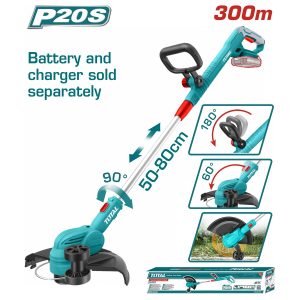 Total TGTLI20328 Χορτοκοπτικό Μπαταρίας Ώμου / Χειρός 20V. Li-ion Χωρίς Μπαταρία & Φορτιστή