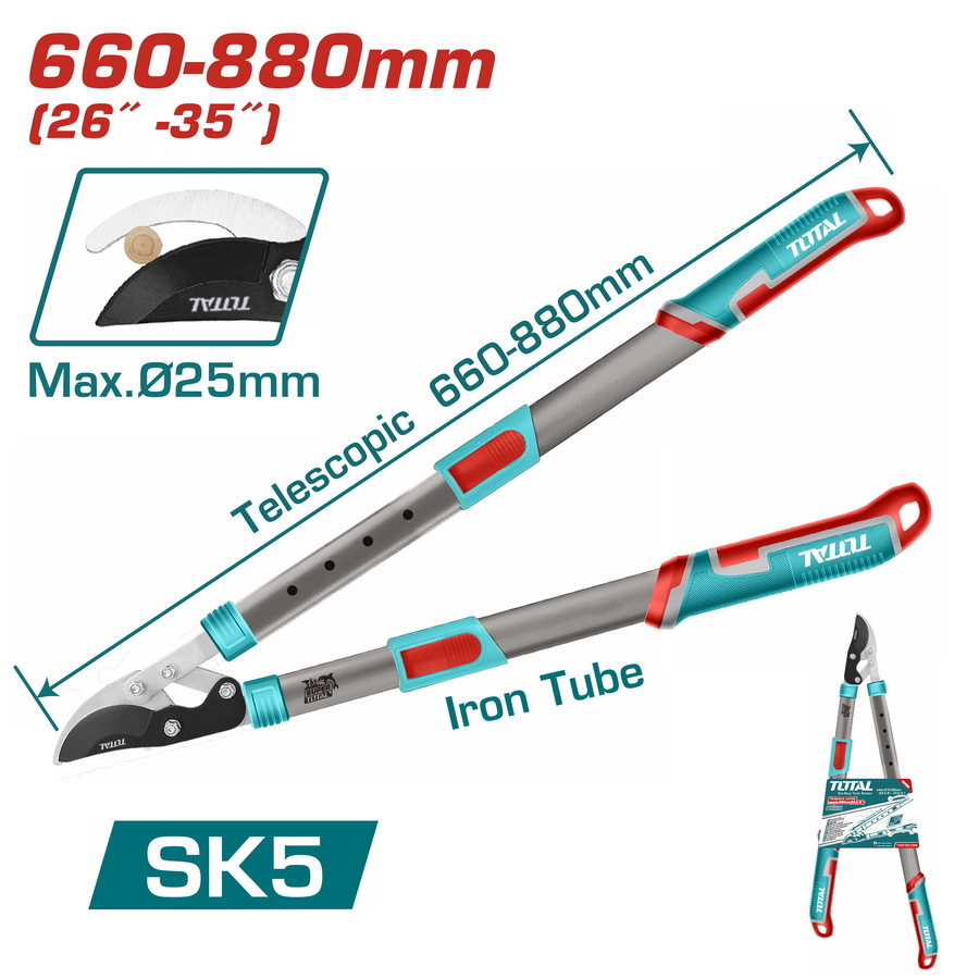 Total THTS1527406 Ψαλίδι Κλάδου Tηλεσκοπικό 66-86cm