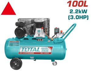Total TC1301006 Μονοφασικό Κομπρεσέρ Αέρος 92dB με Ισχύ 3hp και Αεροφυλάκιο 100lt