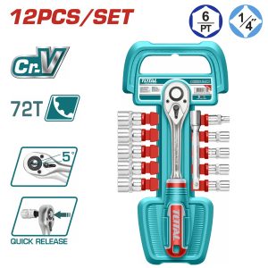 Total THT14114126 Καστάνια με Καρυδάκια 1/4" 12 Τεμάχια
