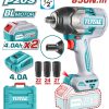 Total TIWLI2085 Brushless Μπουλονόκλειδο Μπαταρίας 20V 2x4Ah με Υποδοχή 1/2"