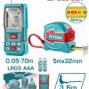 Total TLDD241201M Σετ Μετρητής Αποστάσεων Laser 70m & Μετροταινία 5m X 32mm