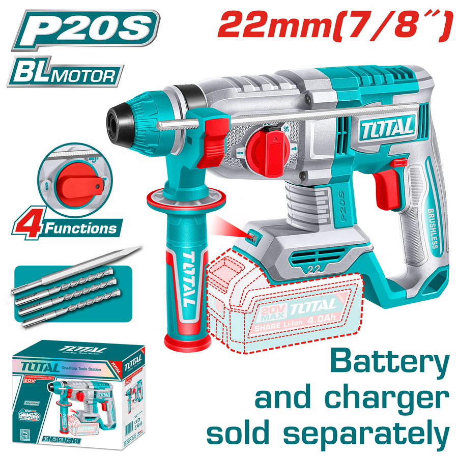 Total TRHLI21228 Πνευματικό Πιστολέτο Μπαταρίας Li-ion 20V / 22mm Χωρίς Μπαταρία & Φορτιστή