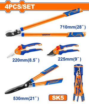 Wadfow WPR3E04 Σετ Ψαλίδια Κλάδου 4 Τεμάχια