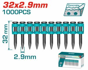 Total TAC02321 Καρφια Για Σκυρόδερμα 32mm / 1000 Τεμάχια Για TCNLI9005 / TCNLI9008