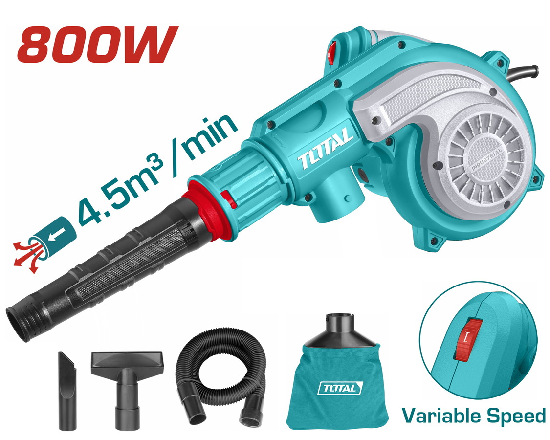 Total TB8036 Ηλεκτρικός Φυσητήρας - Αναρροφητήρας Ηλεκτρονικός 800W