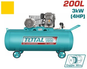Total TC1402002 Κομπρεσέρ Αέρος με Ισχύ 4hp και Αεροφυλάκιο 200lt