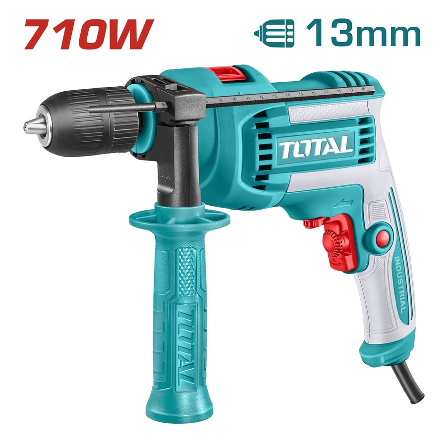 Total TG10713662 Δράπανος Κρουστικός 710W Αυτόματο Τσόκ 13mm