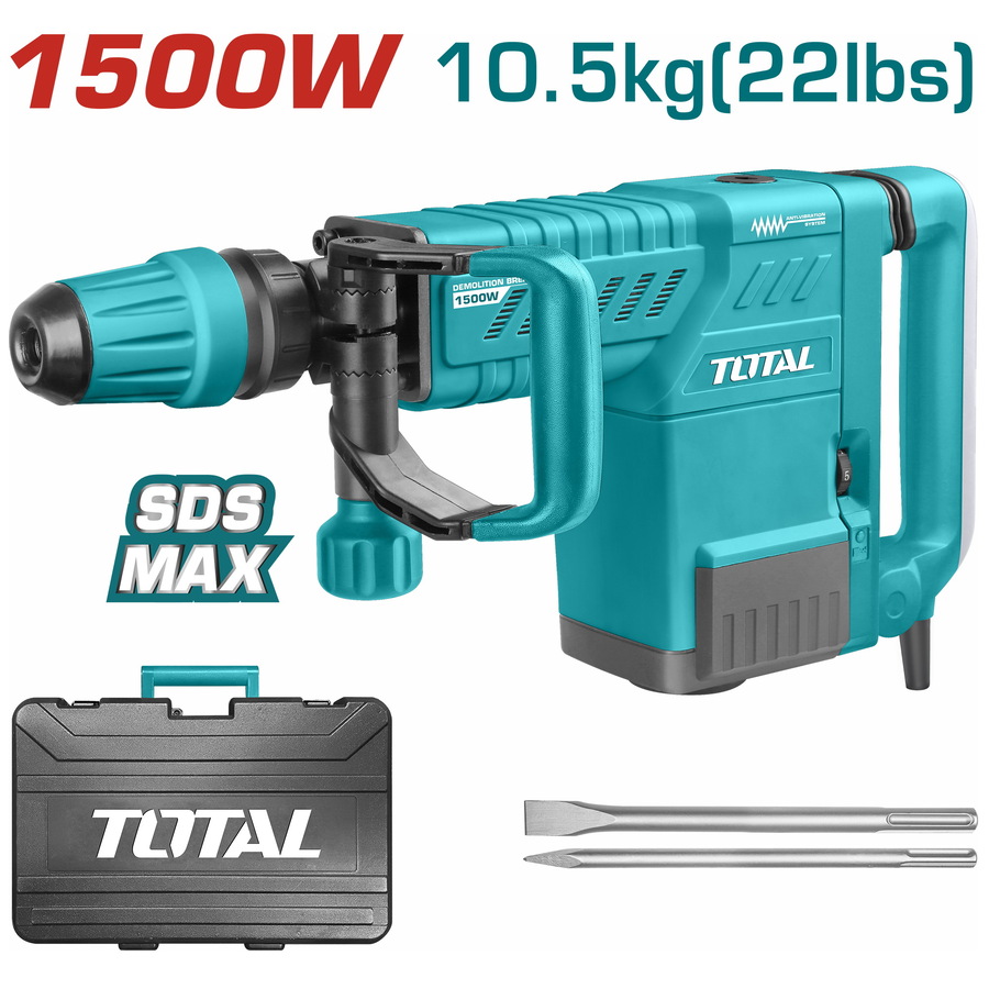 Total TH215002 Σκαπτικό - Κατεδαφιστικό SDS-ΜΑΧ 1.500W
